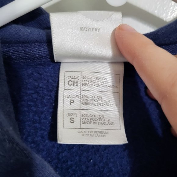 Vintage Disney Store Tigger Embroidered Sweatshirt Jacket Hooded Blue Small - Picture 8 of 12